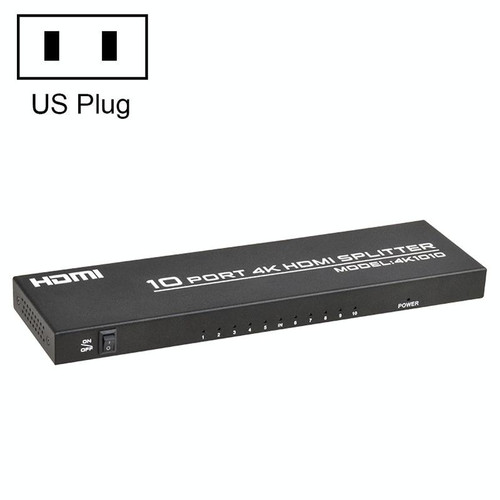 FJGEAR FJ-SM1010 30HZ HDMI 4K HD Audio And Video Splitter, Plug Type:US Plug(Black)