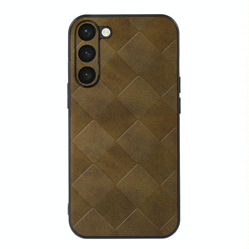 For Samsung Galaxy S23+ 5G Weave Plaid PU Phone Case(Green) For Samsung Galaxy S23+ 5G Weave Plaid PU Phone Case(Green)