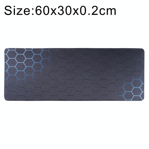 Anti-Slip Rubber Cloth Surface Game Mouse Mat Keyboard Pad, Size:60 x 30 x 0.2cm(Blue Honeycomb)