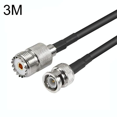 BNC Male To UHF Female RG58 Coaxial Adapter Cable, Cable Length:3m BNC Male To UHF Female RG58 Coaxial Adapter Cable, Cable Length:3m