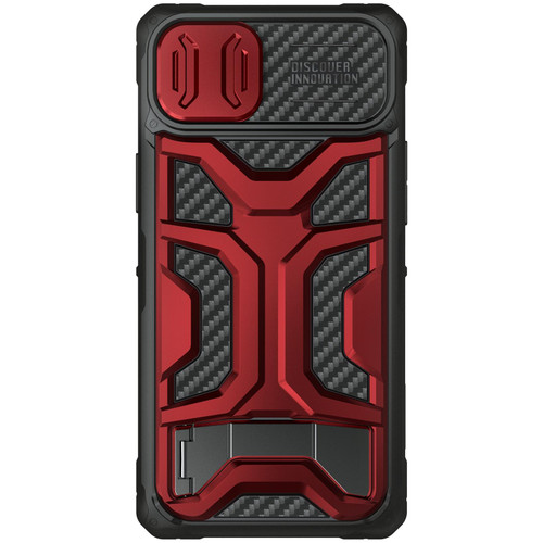 For iPhone 14 Plus NILLKIN Sliding Camera Cover Design TPU + PC Phone Case(Red)