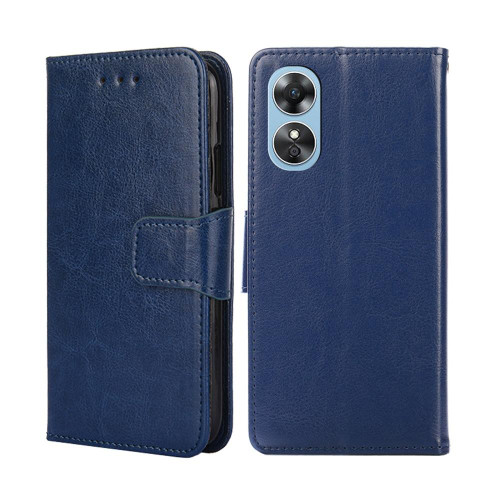 For OPPO A17 Crystal Texture Leather Phone Case(Royal Blue) For OPPO A17 Crystal Texture Leather Phone Case(Royal Blue)