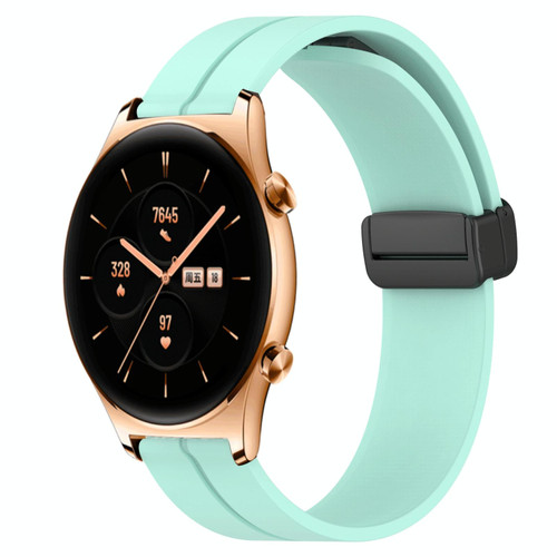 For Honor Watch GS 3 22mm Solid Color Magnetic Clasp Silicone Watch Band(Teal)