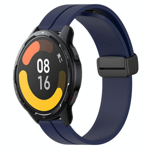 For Xiaomi MI Watch Color 2 22mm Solid Color Magnetic Clasp Silicone Watch Band(Midnight Blue)