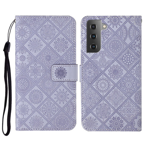 For Samsung Galaxy S23 5G Ethnic Style Embossed Pattern Leather Phone Case(Purple) For Samsung Galaxy S23 5G Ethnic Style Embossed Pattern Leather Phone Case(Purple)