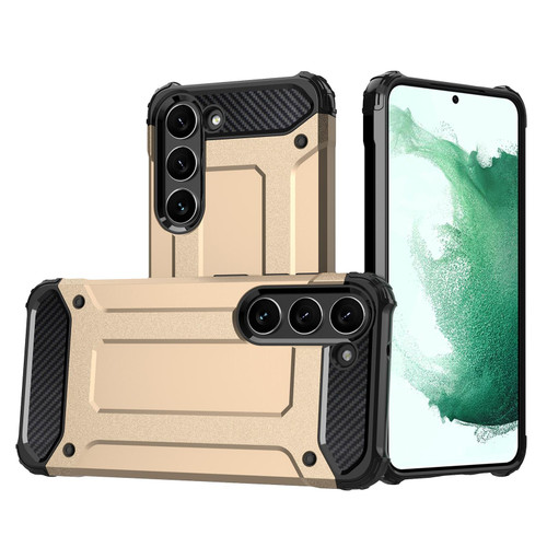 For Samsung Galaxy S23 5G Magic Armor TPU Hard PC Phone Case(Gold) For Samsung Galaxy S23 5G Magic Armor TPU Hard PC Phone Case(Gold)
