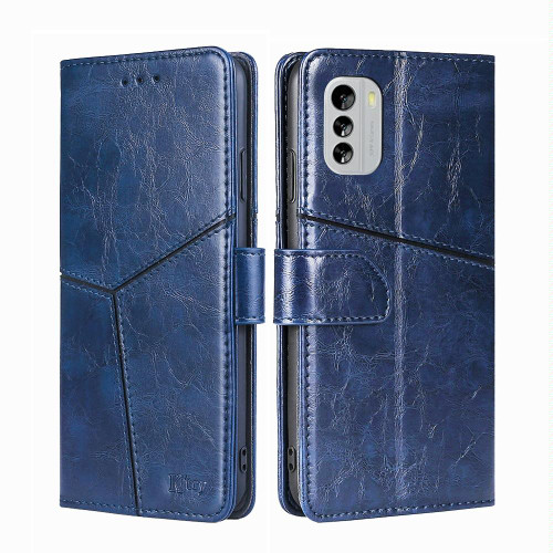 For Nokia G60 5G Geometric Stitching Horizontal Flip Leather Phone Case(Blue) For Nokia G60 5G Geometric Stitching Horizontal Flip Leather Phone Case(Blue)