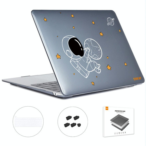 For MacBook Pro 13.3 A2251/A2289/A2338 ENKAY Hat-Prince 3 in 1 Spaceman Pattern Laotop Protective Crystal Case with TPU Keyboard Film / Anti-dust Plugs, Version:EU(Spaceman No.5)