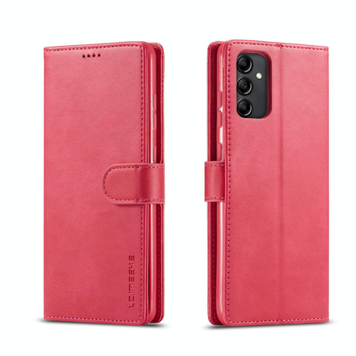 For Samsung Galaxy A14 4G/5G LC.IMEEKE Calf Texture Leather Phone Case(Red)