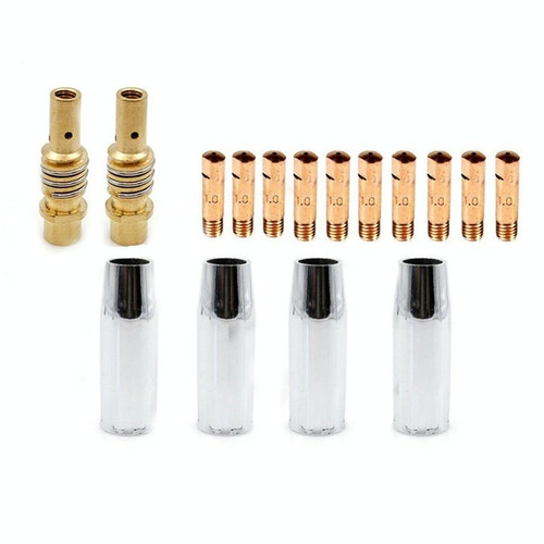 16 PCS / Set Welding Needle Point Vover Nozzle Kit Gas Shielded Welding Conductive Nozzle