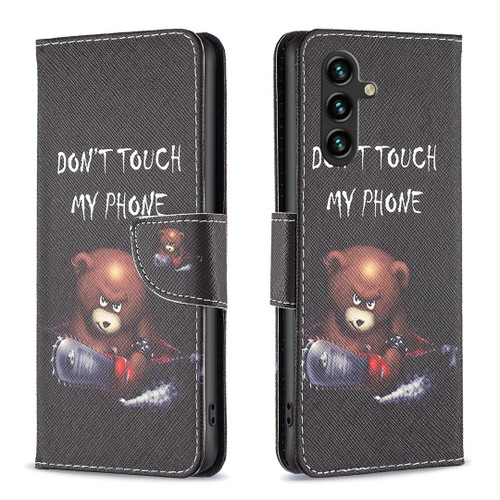 For Samsung Galaxy A14 5G Drawing Pattern Leather Phone Case(Bear)