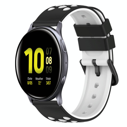 For Samsung Galaxy Watch Active2 44mm 20mm Two-Color Silicone Watch Band(Pink+White) For Samsung Galaxy Watch Active2 44mm 20mm Two-Color Silicone Watch Band(Pink+White)