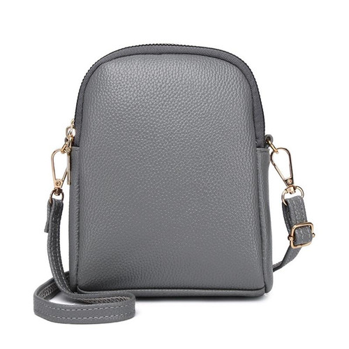 M01 Iitchi Pattern Shoulder Crossbody Bag Ladies Cell Phone Bag(Gray)