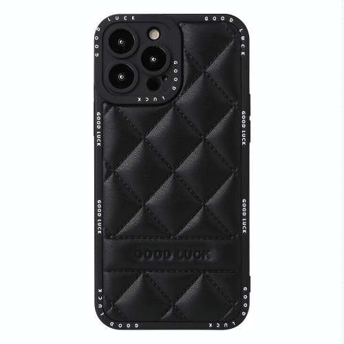 For iPhone 11 Diamond Pattern Leather Phone Case(Black)