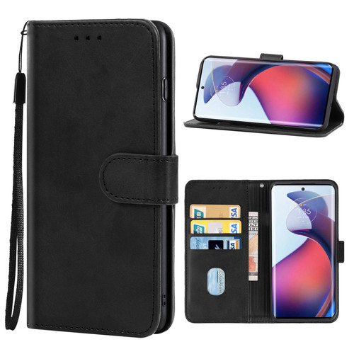 For Motorola Moto G72 Leather Phone Case(Black)