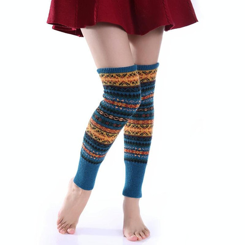 Winter Fluorescent Thickened Wool Pile Socks Women Over-the-knee Warm Leggings(Bottom Blue) Winter Fluorescent Thickened Wool Pile Socks Women Over-the-knee Warm Leggings(Bottom Blue)