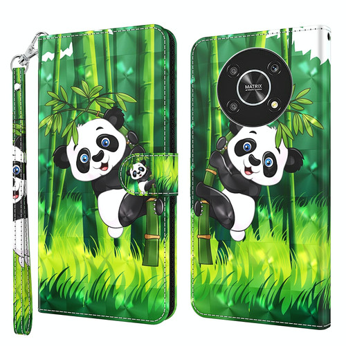 For Honor Magic4 Lite 4G/5G 3D Painting Pattern TPU + PU Leather Phone Case(Panda Climbing Bamboo) For Honor Magic4 Lite 4G/5G 3D Painting Pattern TPU + PU Leather Phone Case(Panda Climbing Bamboo)