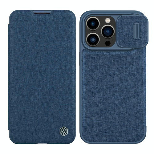 For iPhone 14 Pro NILLKIN QIN Series Pro Leather Phone Case(Blue)