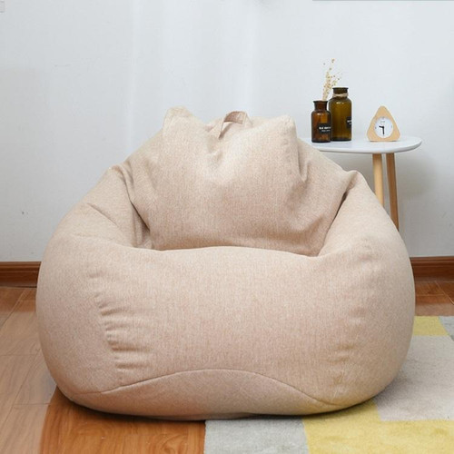 Lazy Sofa Bean Bag Chair Fabric Cover, Size: 90x110cm(Light Khaki) Lazy Sofa Bean Bag Chair Fabric Cover, Size: 90x110cm(Light Khaki)