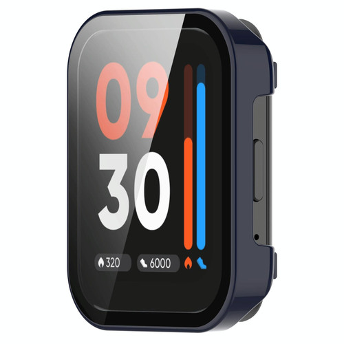 For Realme Watch 3 Tempered Glass Film PC Watch Case(Ink Blue) For Realme Watch 3 Tempered Glass Film PC Watch Case(Ink Blue)