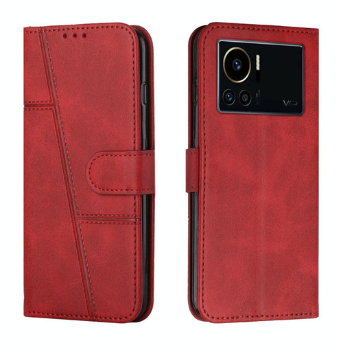 For Infinix Note 12 VIP Stitching Calf Texture Buckle Leather Phone Case(Red)