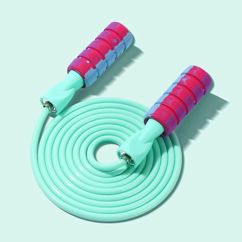 H8010 Weight Bearing Rope Skipping Fitness Equipment(PVC Rope Green) H8010 Weight Bearing Rope Skipping Fitness Equipment(PVC Rope Green)
