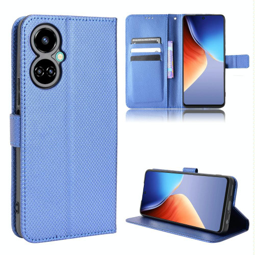 For Tecno Camon 19 Pro Diamond Texture Leather Phone Case(Blue)