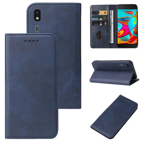 For Samsung Galaxy A2 Core / A260 Magnetic Closure Leather Phone Case(Blue)