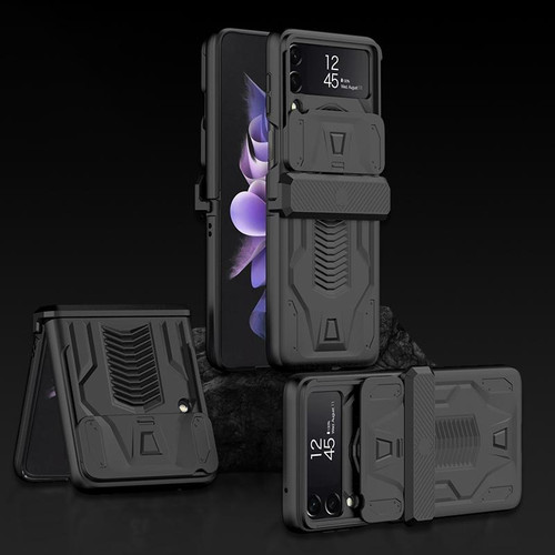 For Samsung Galaxy Z Flip4 GKK Sliding Camshield Magnetic Armor Flip Phone Case(Black) For Samsung Galaxy Z Flip4 GKK Sliding Camshield Magnetic Armor Flip Phone Case(Black)