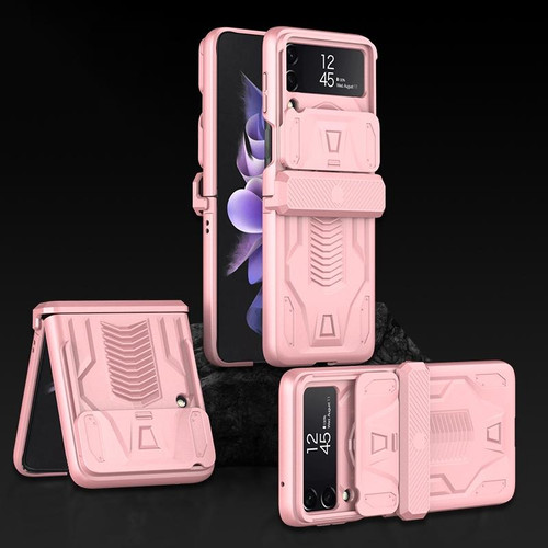 For Samsung Galaxy Z Flip4 GKK Sliding Camshield Magnetic Armor Flip Phone Case(Sweet Pink) For Samsung Galaxy Z Flip4 GKK Sliding Camshield Magnetic Armor Flip Phone Case(Sweet Pink)