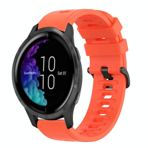 For Garmin Venu 20mm Solid Color Soft Silicone Watch Band(Red)