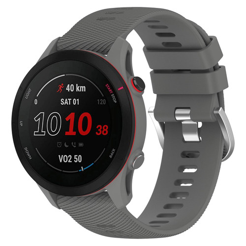 For Xiaomi MI Watch Color 22mm Solid Color Soft Silicone Watch Band(Dark Grey)