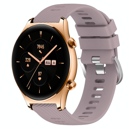 For Honor Watch GS 3 22mm Solid Color Soft Silicone Watch Band(Roland Purple)
