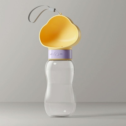 600ml Dog Go Out Water Cup Portable Accompanying Cup Pet Drinking Water Drinker(Cloud Yellow) 600ml Dog Go Out Water Cup Portable Accompanying Cup Pet Drinking Water Drinker(Cloud Yellow)