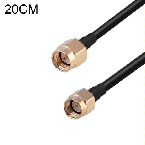 RP-SMA Male to SMA Male RG174 RF Coaxial Adapter Cable, Length: 20cm