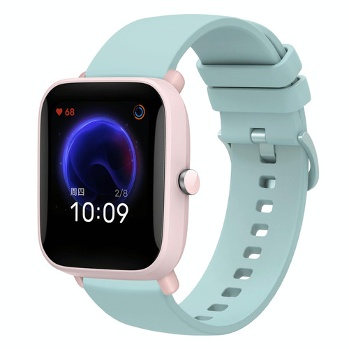 For Amazfit Pop Pro 20mm Solid Color Soft Silicone Watch Band(Sapphire Green) For Amazfit Pop Pro 20mm Solid Color Soft Silicone Watch Band(Sapphire Green)
