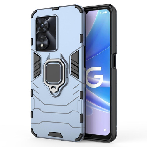 For OPPO A97 5G PC + TPU Shockproof Protective Phone Case with Magnetic Ring Holder(Navy Blue) For OPPO A97 5G PC + TPU Shockproof Protective Phone Case with Magnetic Ring Holder(Navy Blue)
