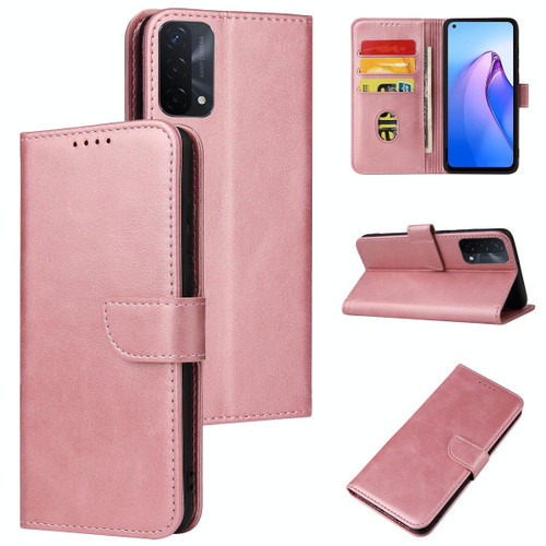For OPPO A93 5G Calf Texture Buckle Flip Leather Phone Case(Rose Gold) For OPPO A93 5G Calf Texture Buckle Flip Leather Phone Case(Rose Gold)