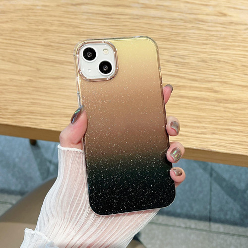 Glitter Gradient TPU Phone Case For iPhone 11 Pro(Black Gold)