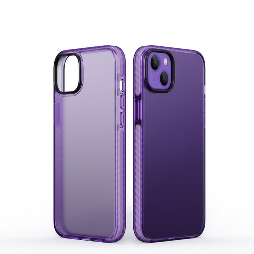 For iPhone 14 Dunjia Series TPU + PC Shockproof Phone Case (Purple)