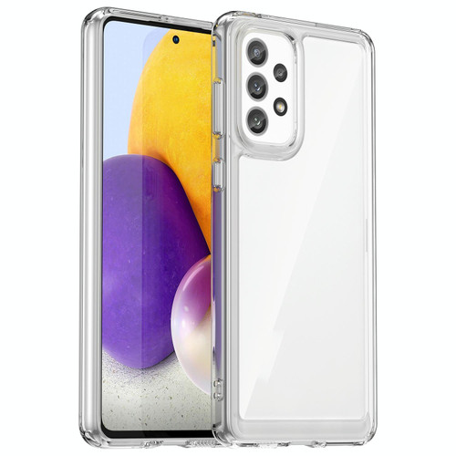 For Samsung Galaxy A73 5G Colorful Series Acrylic + TPU Phone Case(Transparent)