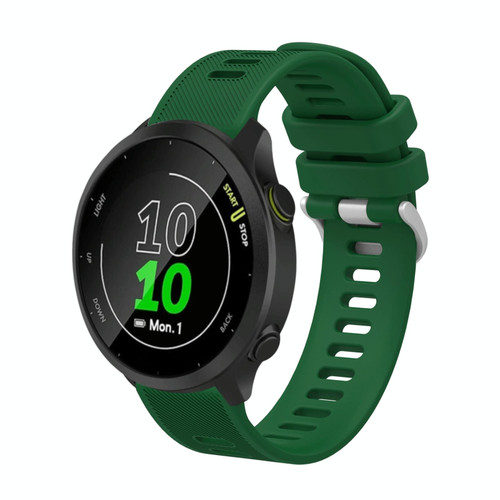 For Garmin VivoMove Style 20mm Silicone Twill Watch Band(Green)