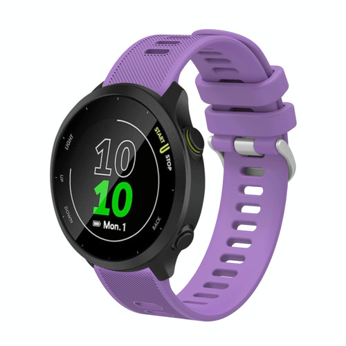 For Garmin Vivomove 3 20mm Silicone Twill Watch Band(Purple)