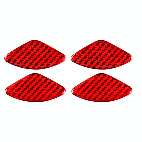 4 PCS Set for Honda CRV 2007-2011 Carbon Fiber Car Inner Door Bowl Patch Decorative Sticker,Left and Right Drive Universal(Red)