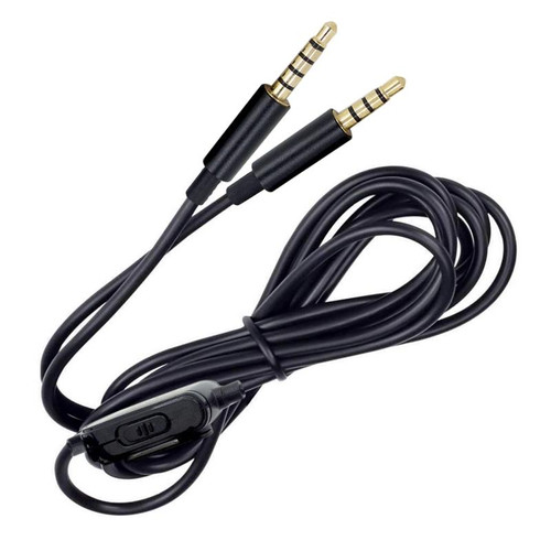 ZS0086 Volume Control Version Gaming Headphone Audio Cable for Logitech Astro A10 A40 A30 (Black)