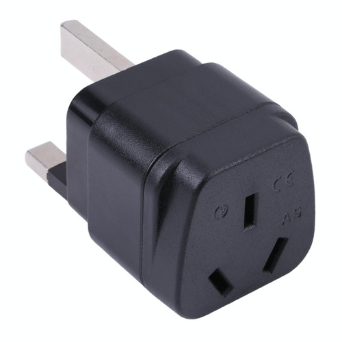 Portable Three-hole AU to UK Plug Socket Power Adapter with Fuse