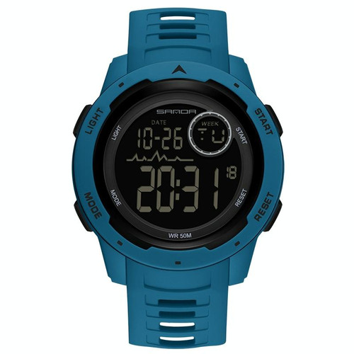 SANDA 2125 Luminous Waterproof Dual Display Electronic Watch(Blue) SANDA 2125 Luminous Waterproof Dual Display Electronic Watch(Blue)