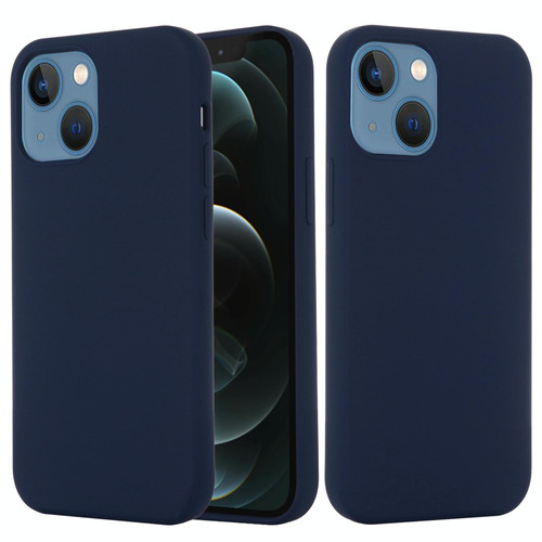 For iPhone 14 Plus Shockproof Silicone Magsafe Case (Navy Blue)