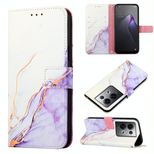 For OPPO Reno8 Pro+ PT003 Marble Pattern Flip Leather Phone Case(LS006) For OPPO Reno8 Pro+ PT003 Marble Pattern Flip Leather Phone Case(LS006)