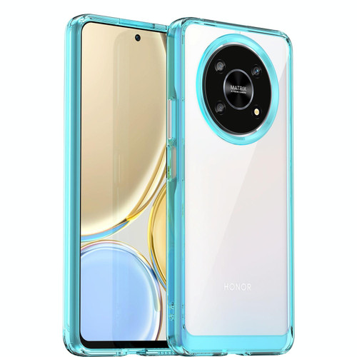 For Honor X9 5G Colorful Series Acrylic + TPU Phone Case(Transparent Blue) For Honor X9 5G Colorful Series Acrylic + TPU Phone Case(Transparent Blue)